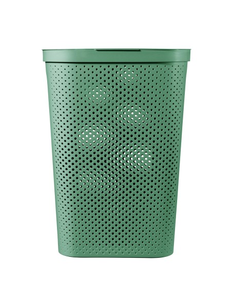 Zielony kosz na pranie 60l Curver Infinity Recycled 3253924754185