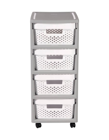 Ażurowy regał na kółkach 4 szuflady 4x11l Curver Infinity 3253924356006 12