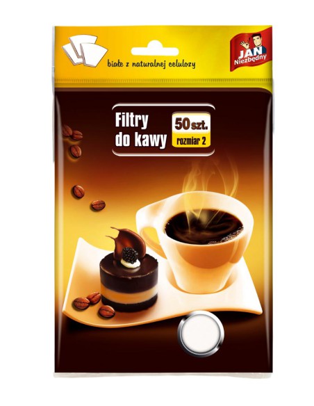 Filtry do kawy Jan Niezbędny rozmiar 2 50szt - Filtry do kawy Jan Niezbędny rozmiar 2 50szt 5900536280530 2