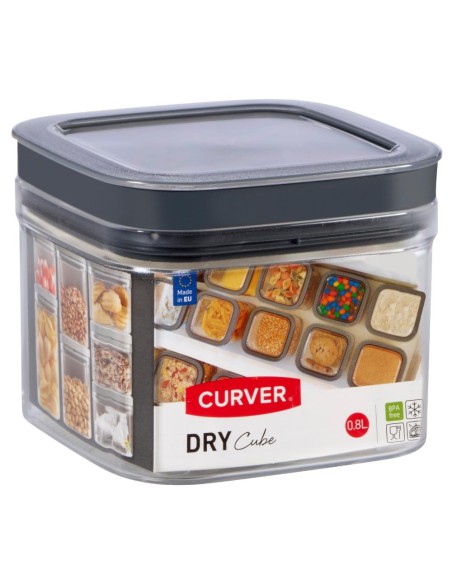 Pojemnik na artykuły produkty sypkie 0,8l Curver Dry Cube - Pojemnik na artykuły produkty sypkie 0,8l Curver Dry Cube 3253920995001 6
