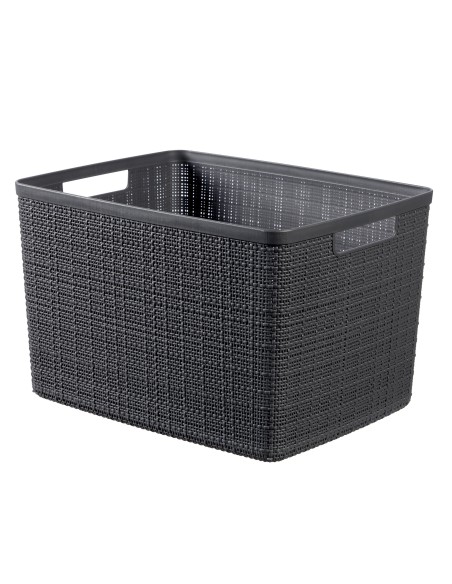 Organizer 20l ciemny szary Curver Jute - Pudełka i koszyki Organizer 20l ciemny szary Curver Jute 3253921907027 2