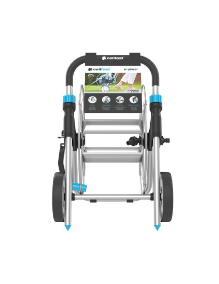 Wózek metalowy na wąż ogrodowy 1/2" 60m Cellfast Explorer 5901828858833 29